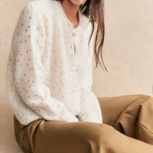 Sezane Talitha Wool and Mohair Cardigan